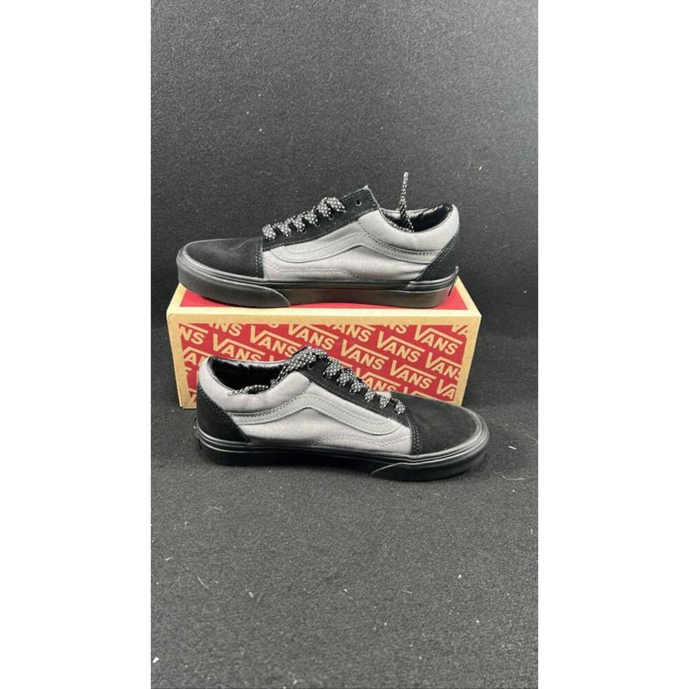 Vans Old Skool Black Gray Reflective Dot Skate Shoes Kids US 5